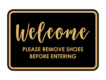 Signs ByLITA Classic Framed Welcome please remove shoes before entering